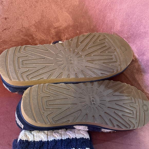 UGG Navy & White Striped Knit Boots - Picture 4 of 6